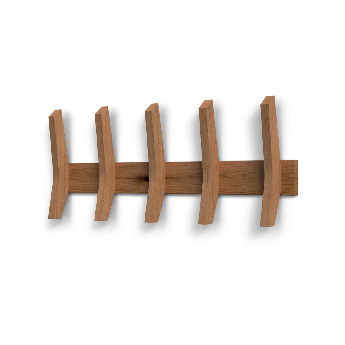 carpentray wooden wall hooks with 5 hooks