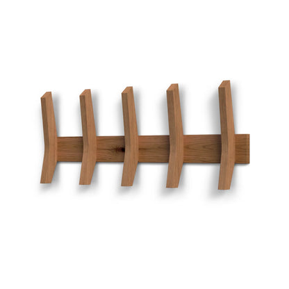 carpentray wooden wall hooks with 5 hooks