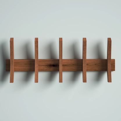 carpentray wooden wall hooks with 5 hooks