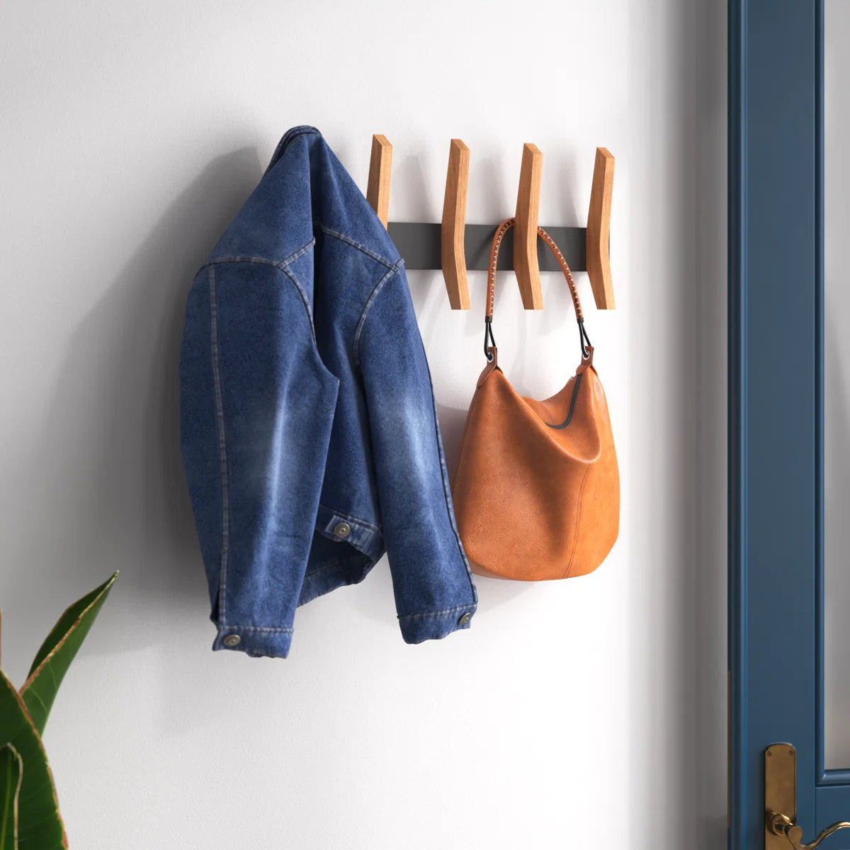 Carpentray Wooden Wall Hooks With 5 Hooks
