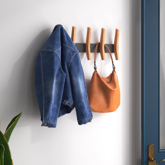 Carpentray Wooden Wall Hooks With 5 Hooks