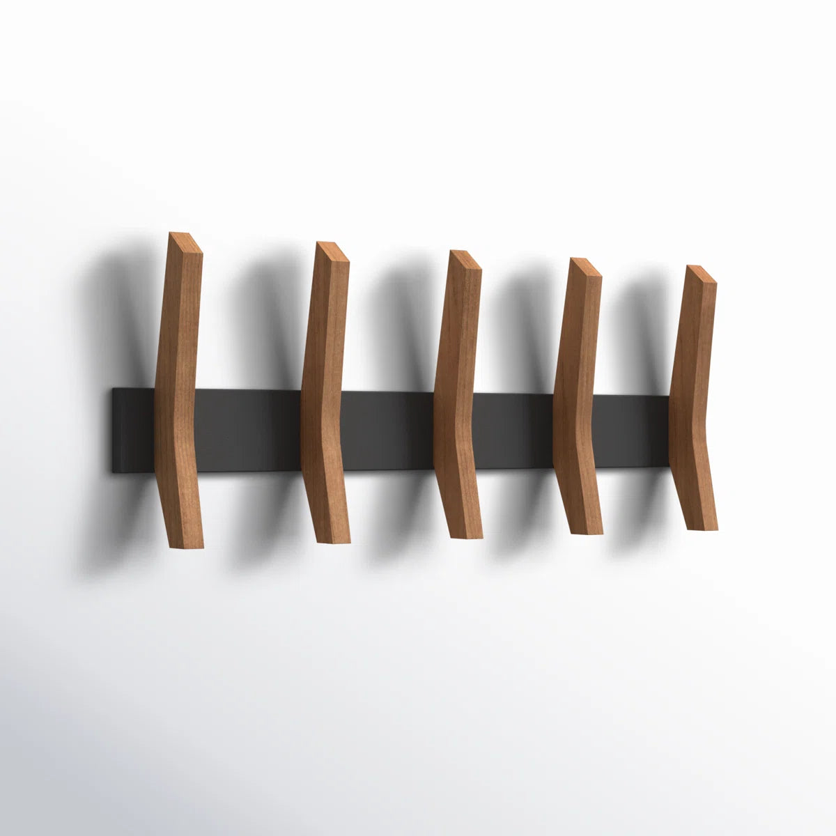 carpentray wooden wall hooks with 5 hooks