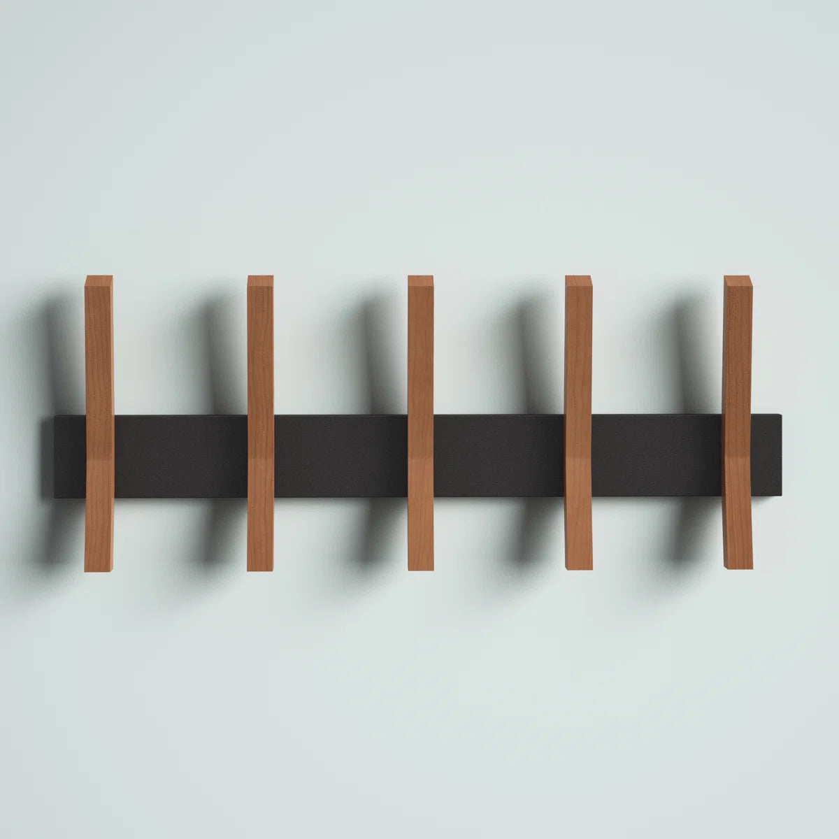 carpentray wooden wall hooks with 5 hooks