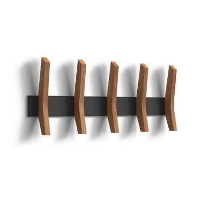 carpentray wooden wall hooks with 5 hooks