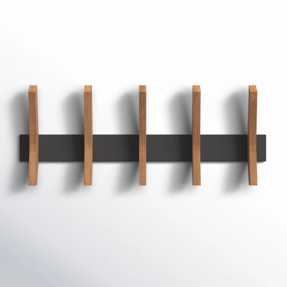 carpentray wooden wall hooks with 5 hooks