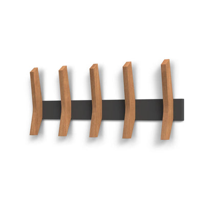 carpentray wooden wall hooks with 5 hooks