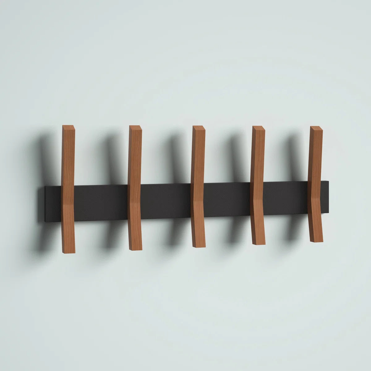 carpentray wooden wall hooks with 5 hooks