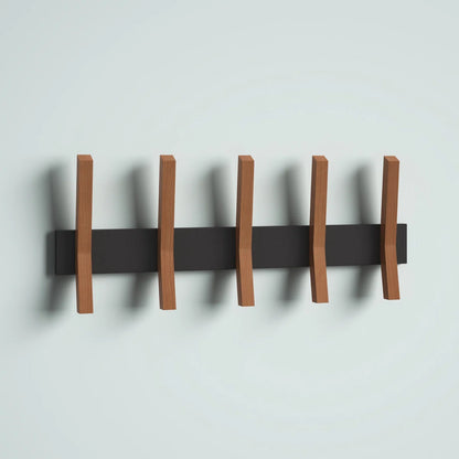 carpentray wooden wall hooks with 5 hooks