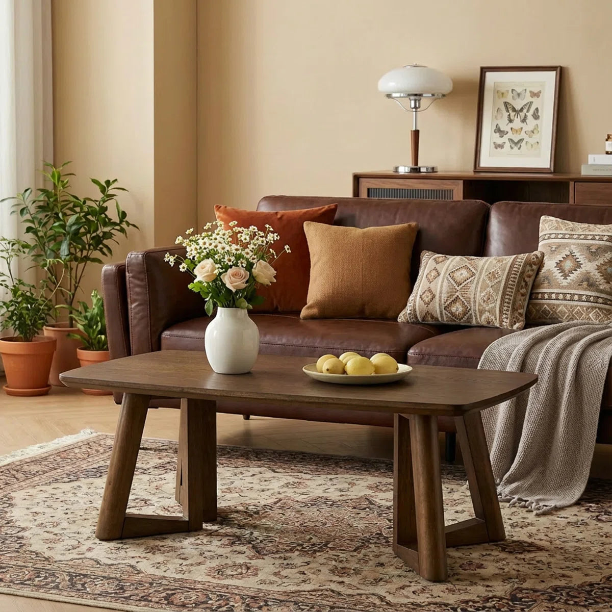 Carpentray Wooden Triangle Shape Coffee Table
