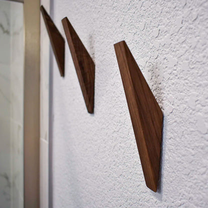 carpentray wooden wall hooks with 3 hooks,