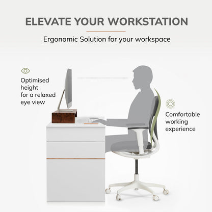 carpentray wooden monitor riser (dark brown)