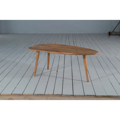 carpentray oval wooden coffee table