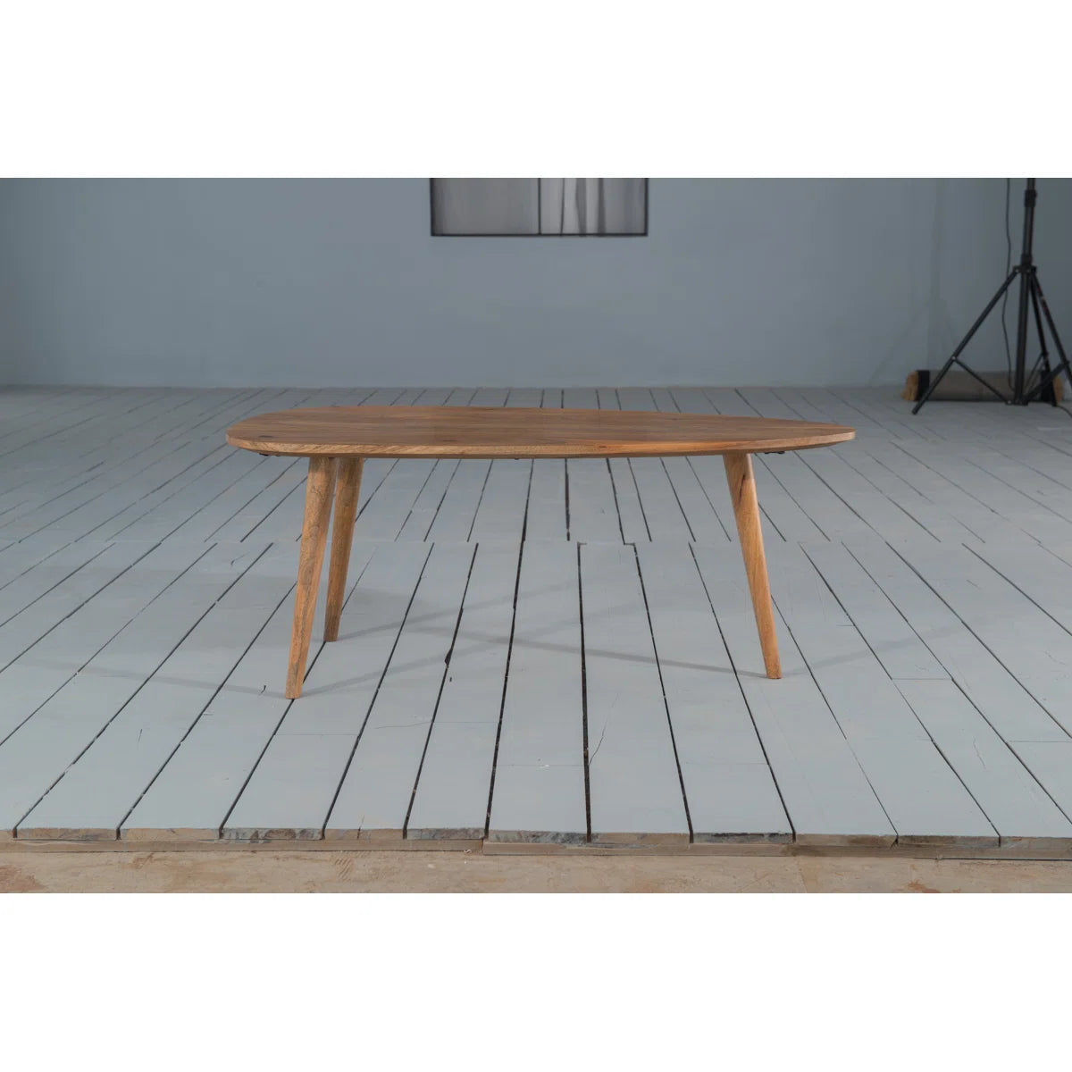 carpentray oval wooden coffee table