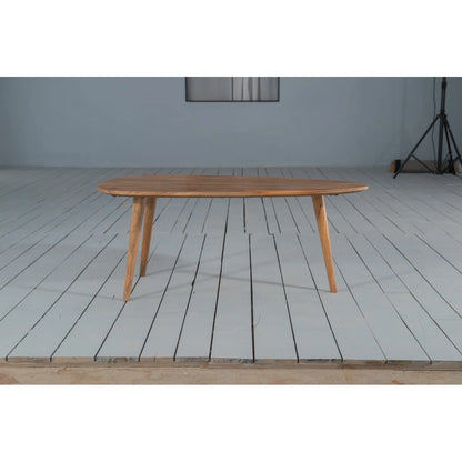 carpentray oval wooden coffee table