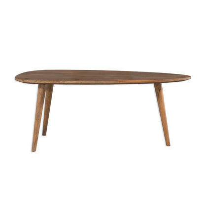 carpentray oval wooden coffee table
