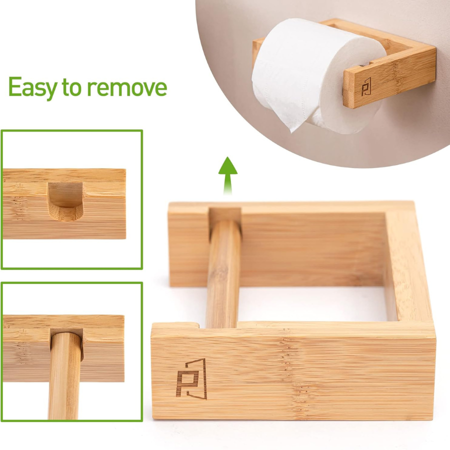 carpentray  wall mounted toilet paper holder,wooden  bathroom tissue holder,wood toilet paper roll holder tissue holder for bathroom (natural)