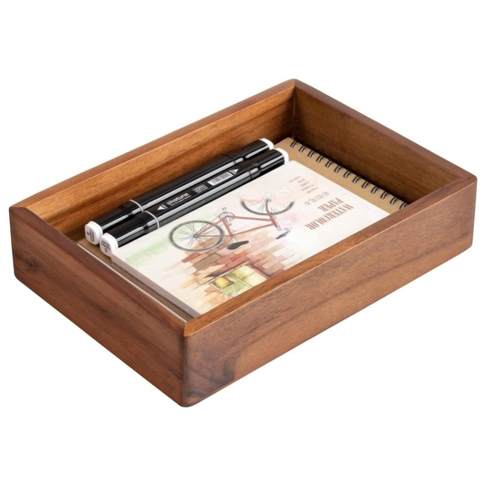 Carpentray Wooden Office Desk Tray