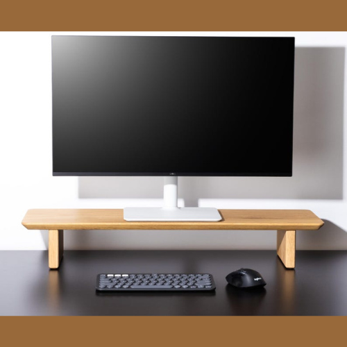 Carpentray Wooden Monitor Riser Stand Teak Finished