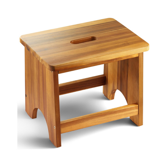 Carpentray Wooden Step Stool, 13'' One Step Stool for Adults