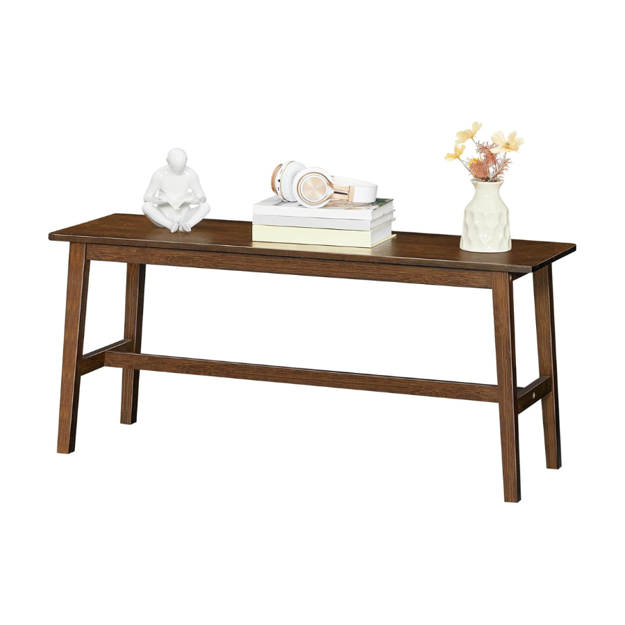 carpentray dining bench, farmhouse kitchen table bench, kitchen & living room furniture, easy to assemble, sturdy and stable,
