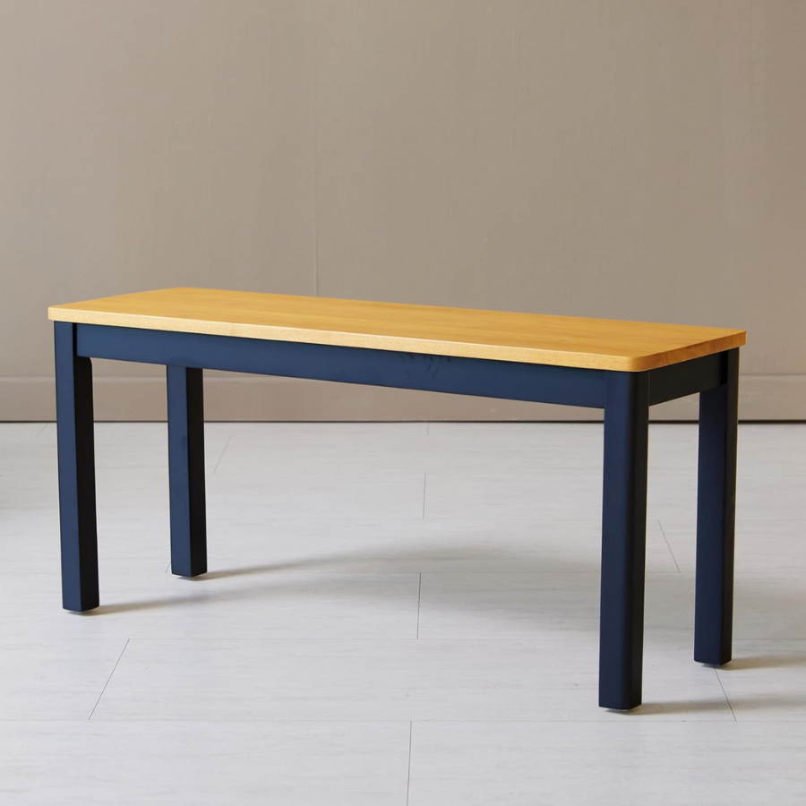 carpentray 120cm long wooden black/brown bench