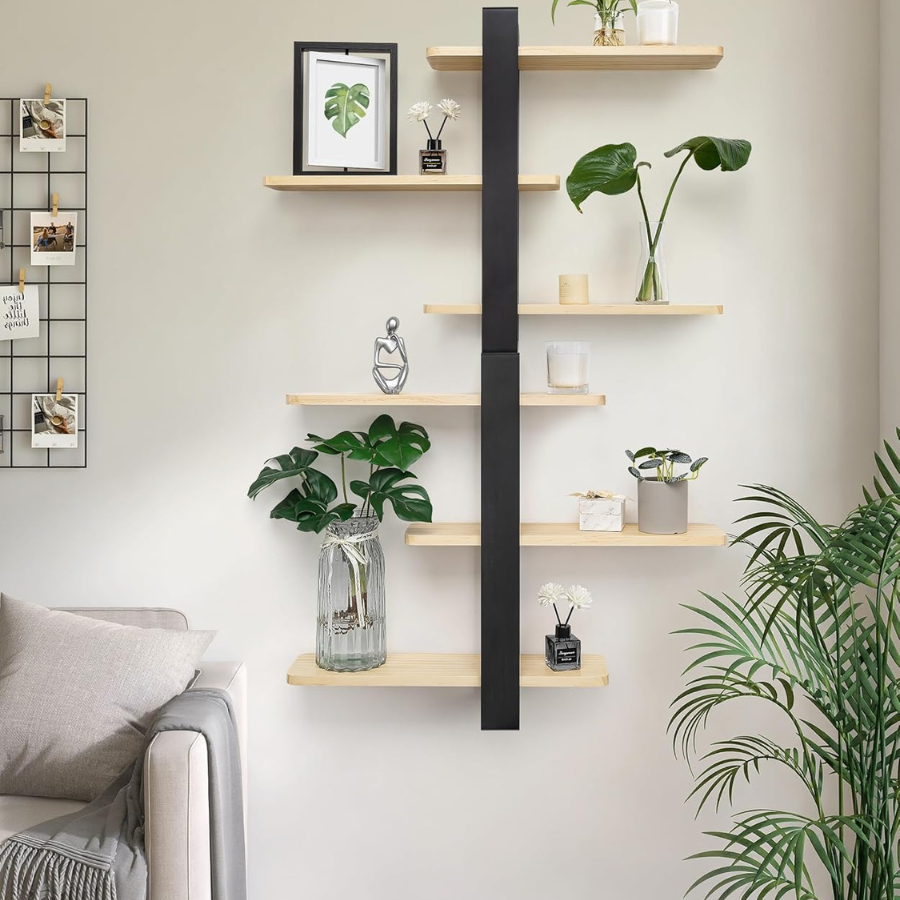 carpentray floating shelves black for wall mounted shelving