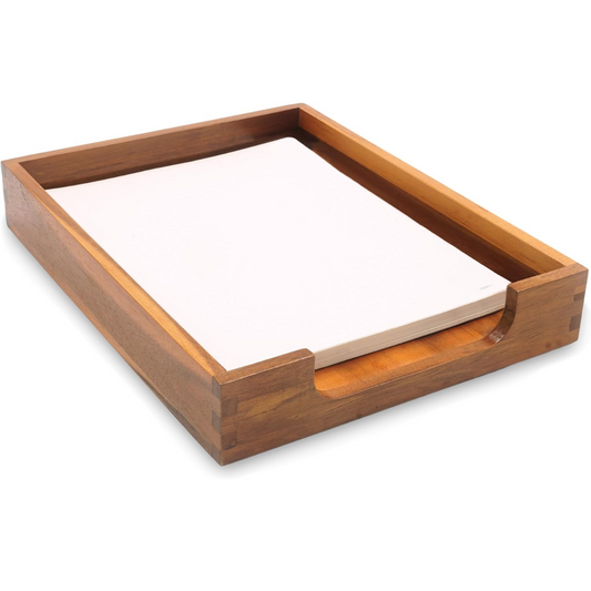 Carpentray Walnut Wooden Paper Tray | Premium Desk Organizer for Office & Home (PT-3)
