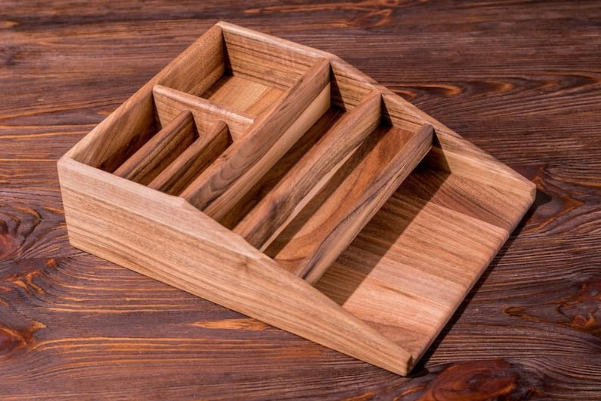 Carpentray Wooden Office Desk Organizer Tary