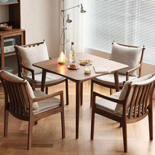 Carpentray 35" Inch Square Dining Table for Home, Space Saving Mid Century Modern Dining Table for Kitchen and Dining Room35" x 35" x 30" (Natural)