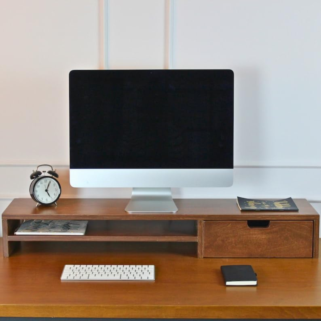 Carpentray Wooden Computer Monitor Stand (1 Drawer)