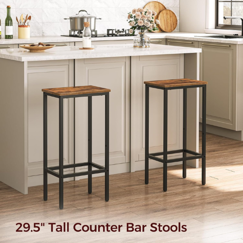 carpentray solid sheesham set of 1 bar stools, 29.5" tall counter bar stools