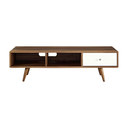 Carpentray Solid Sheesham, Wooden 47" TV Stand, Walnut White