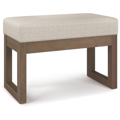 carpentray 27 inch rectangle ottoman bench in fawn lite brown
