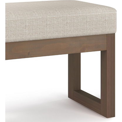 carpentray 27 inch rectangle ottoman bench in fawn lite brown