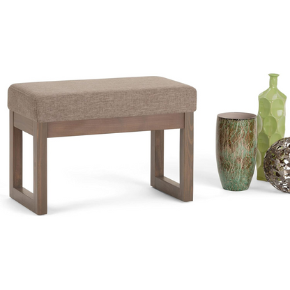 carpentray 27 inch rectangle ottoman bench in fawn golden brown