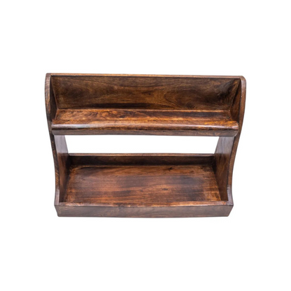 carpentray handcraft wooden decorative bathroom/kitchen rack/shelf-rustic/wall shelf & elegant centepiece for bathroom & kitchen (38 x 27 x 15 )