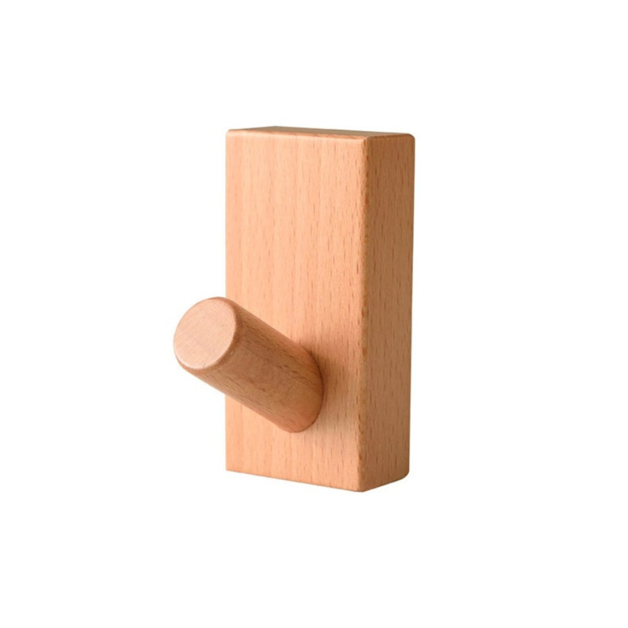 modern carpentray wooden wall mounted hook coat bag towel hanger hooks beech hat towel hanger hooks( set of 4)