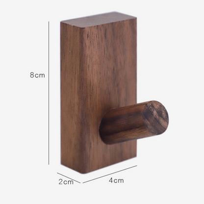 modern wooden wall mounted hooks walnut coat plants towel hanger hooks hat towel hanger hooks (set of 4)