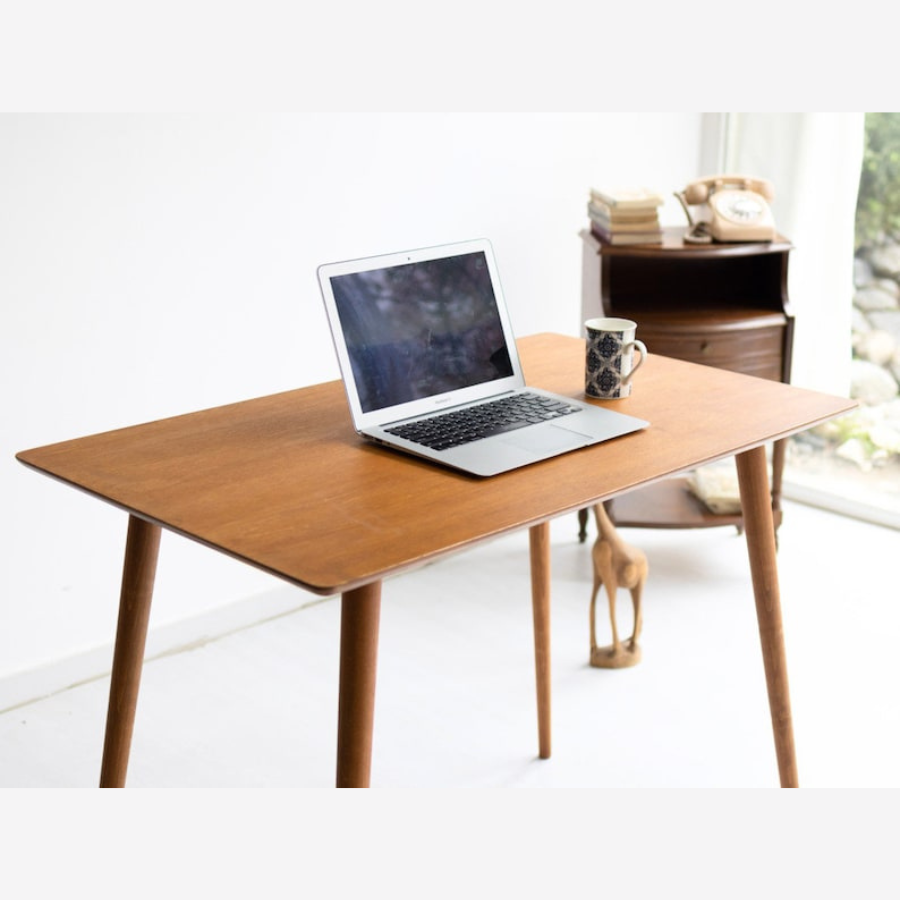 Carpentray Walnut Wood Desk Table, Handmade Small Writing Desk Home Office Furniture
