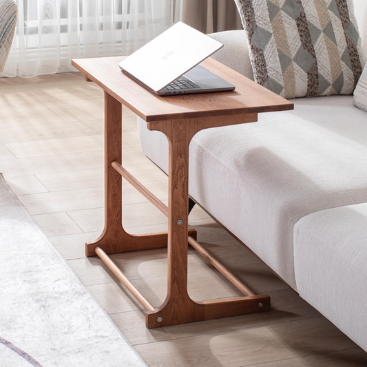 Carpentray C Shaped Side Table, Laptop Table, Nesting Table, TV Tray Table, Wooden End Table, Work Table, Sofa Side Table, Table for Couch, Snack Table