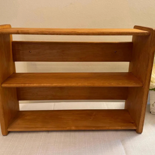 Carpentray Vintage Solid Wood Spice Shelf, Display Shelf, Cabinet Shelf for Coffee/Tea Cups, Kitchen Spice Storage Rack, Wall Organizer