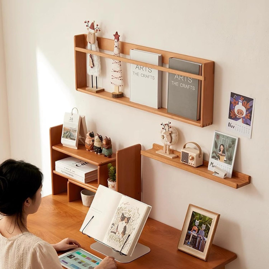 carpentray display rack magazine rack home office magazine rack/brochure holder wall, 3 tier wooden bookshelf booklet display stand, living room bedroom storage organizer ( size : 90x30x7cm/35.4x11.8x2.8inch )
