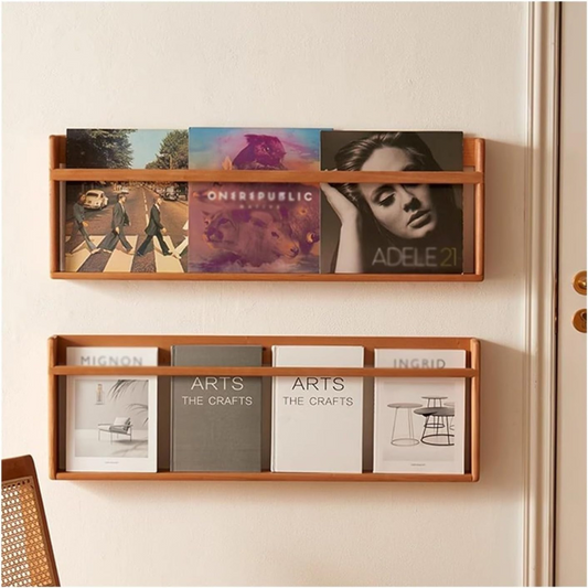 Carpentray Display Rack Magazine Rack Home Office Magazine Rack/Brochure Holder Wall, 3 Tier Wooden Bookshelf Booklet Display Stand, Living Room Bedroom Storage Organizer ( Size : 90x30x7cm/35.4x11.8x2.8inch )