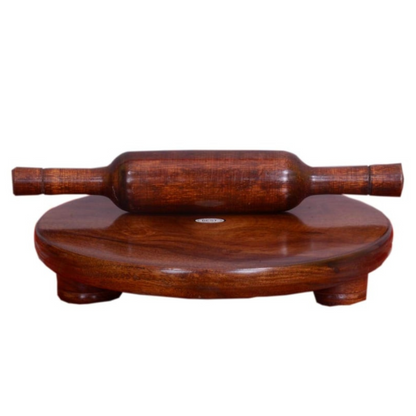 carpentray wooden chakla belan set, sheesham wood roti maker polpat with rolling pin for kitchen