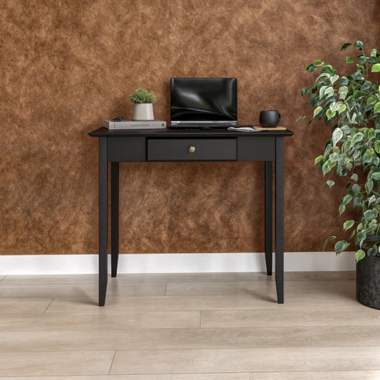 Carpentray  Solid Wood Writing Desk (Black)