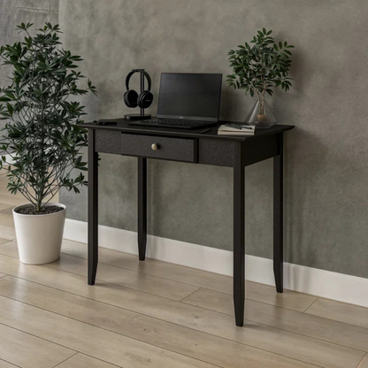 carpentray  solid wood writing desk (black)