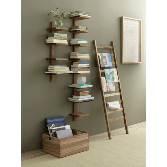 Carpentray 4 Piece Teak Bracket Shelf with Solid Sheesham Wood