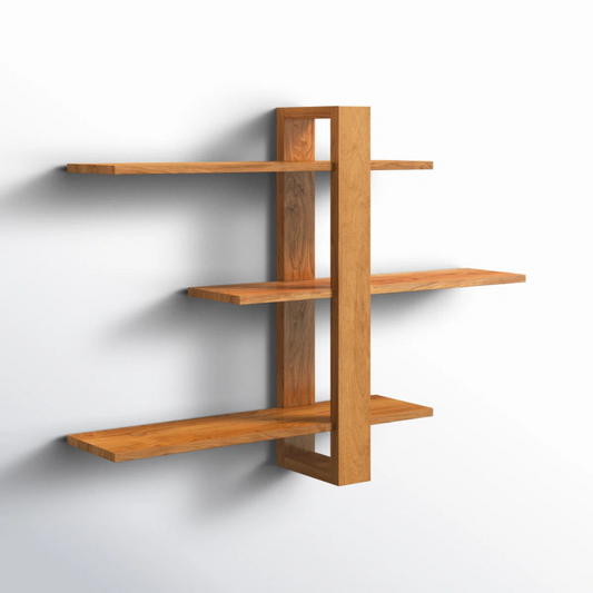 Carpentray 3 Piece Acacia Tiered Shelf with Adjustable Shelves