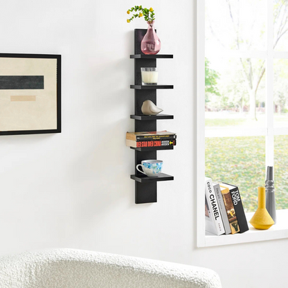 carpentray 5 tier column wall shelf