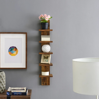 carpentray 5 tier column wall shelf